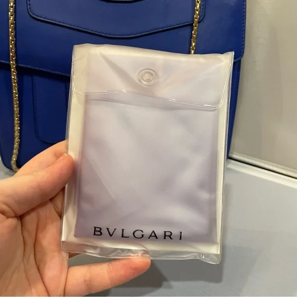 EUC Bvlgari Calfskin Leather Serpenti Forever Crossbody Blue Bag Purse Authentic - Picture 11 of 15